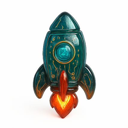 Icon Green Rocket
